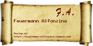 Feuermann Alfonzina névjegykártya